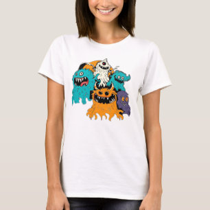 Camiseta Halloween/Monster/Outubro/Queda