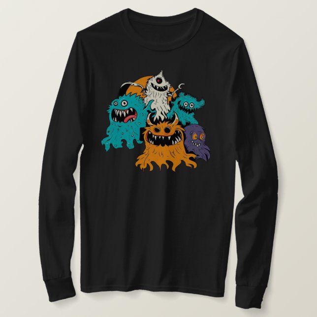 Camiseta Halloween/Monster/Outubro/Queda (Frente do Design)