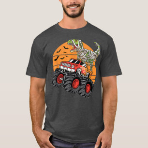Camiseta Halloween Monster Truck Crash Dinossauro T re