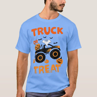 Camiseta Halloween Monster Truck Crash Pumpkin Bats Spooky