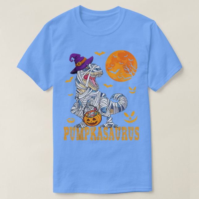 Camiseta Halloween Monster Truck Mummy Dinossaur Pumpkin To (Frente do Design)