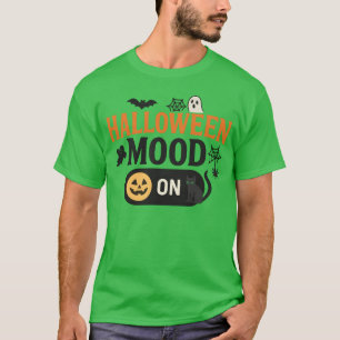 Camiseta Halloween Mood Spooky Cat Design retro