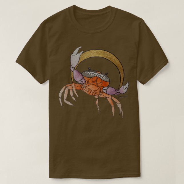 Camiseta Halloween Moon Crab (Frente do Design)
