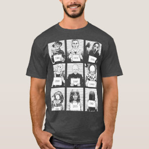Camiseta Halloween Mug Shot Horror Caracter