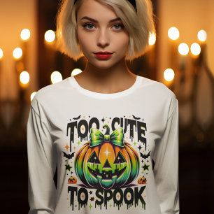 Camiseta Halloween Muito Bonito Para Falar Abóbora Coqueta