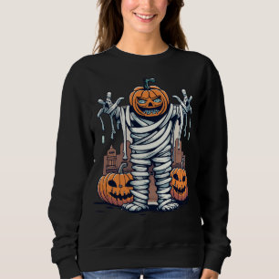 Camiseta Halloween Mummy Pumpkin Spooky Fall Season