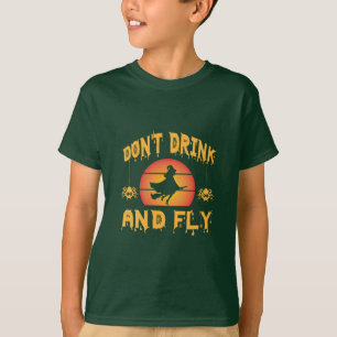 Camiseta Halloween Não Bebe E Voa Aniversário