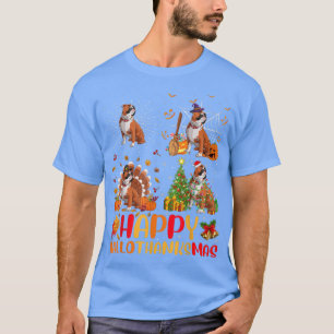 Camiseta Halloween Natal Engraçado Cachorro Inglês Hallotha