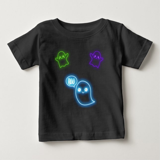 Camiseta Halloween Neon Ghosts (Frente)