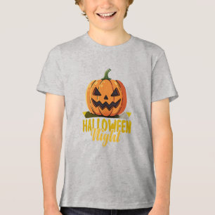 Camiseta Halloween Night Pumpkin Glow na Champion