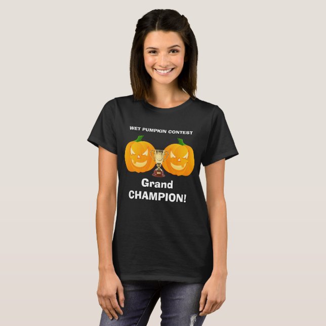Camiseta HALLOWEEN NOMINAL sport WET PUMPKIN CONTEST CHAMP (Frente Completa)