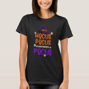 Camiseta Halloween O Professor de Chapéu das Bruxas Hocus P