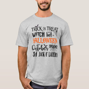 Camiseta Halloween - outubro - Texto das Bruxas