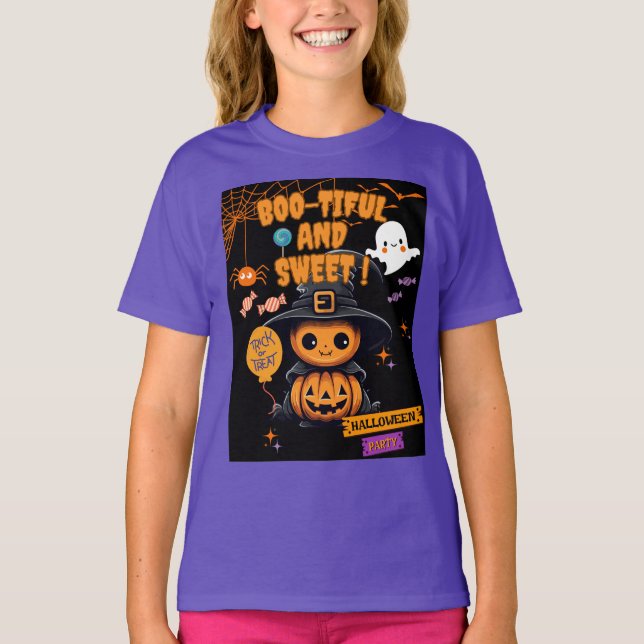 Camiseta Halloween para Meninas | Boo Belo Hallowe (Frente)