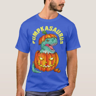 Camiseta Halloween para Meninos Pumpkasaurus Dinossaur Pump