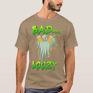 Camiseta Halloween Party Bad And Boozy Spooky Season Funny 
