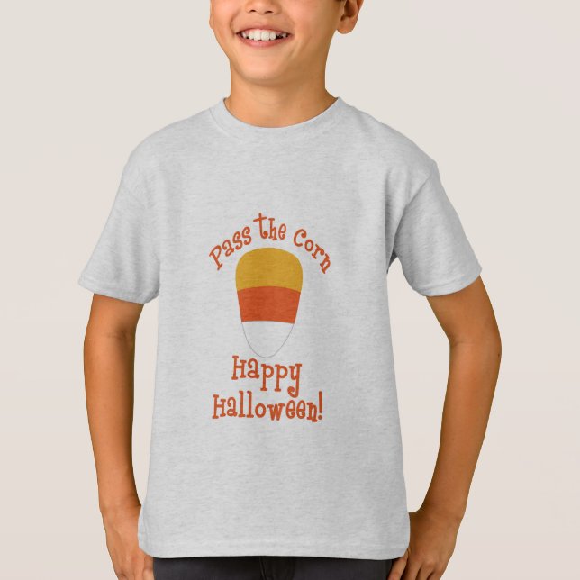 Camiseta Halloween Passe o Milho Doce (Frente)