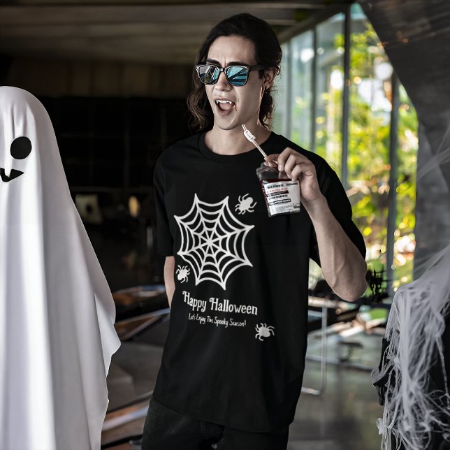 Camiseta Halloween personalizado da teia (Criador carregado)