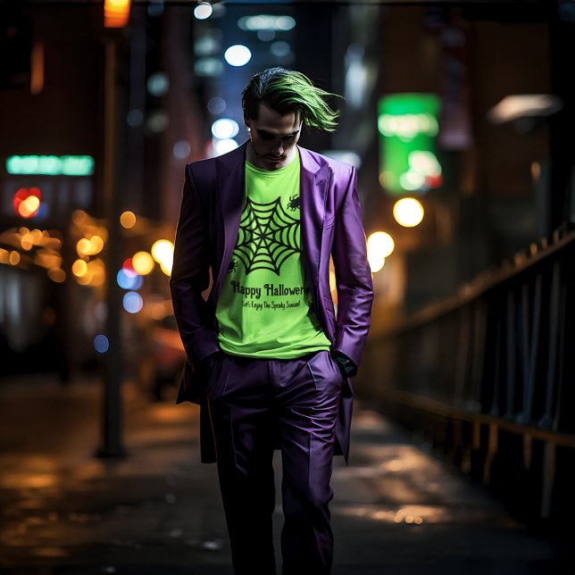 Camiseta Halloween personalizado da teia (Criador carregado)