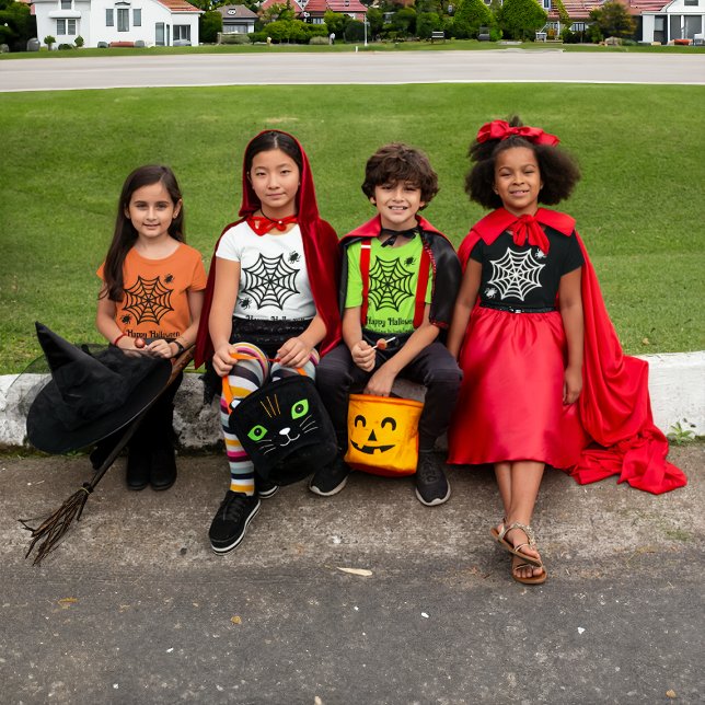 Camiseta Halloween personalizado da teia (Criador carregado)