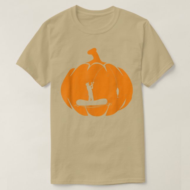 Camiseta Halloween Pesca Pumpkin Pescador (Frente do Design)