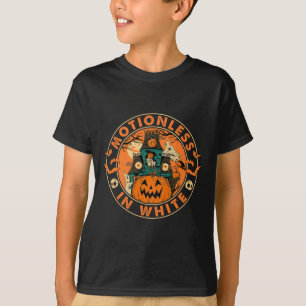 Camiseta Halloween Pumpkin Assustador Moções De Branco