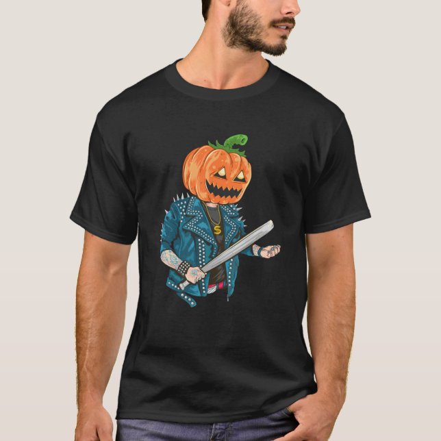 Camiseta Halloween Pumpkin Baseball bat best for celebrants (Frente)