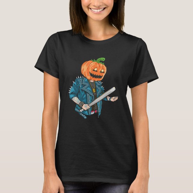 Camiseta Halloween Pumpkin Baseball bat best for celebrants (Frente)