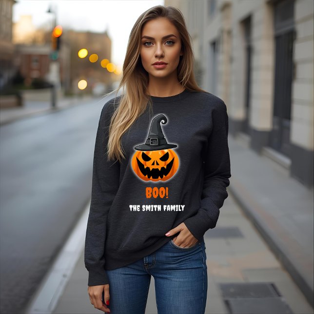 Camiseta Halloween Pumpkin "BOO!" - Nome Personalizado (Criador carregado)