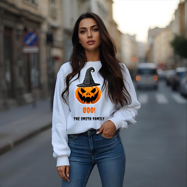 Camiseta Halloween Pumpkin "BOO!" - Nome Personalizado (Criador carregado)