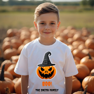 Camiseta Halloween Pumpkin "BOO!" - Nome Personalizado