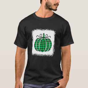 Camiseta Halloween Pumpkin Branqueado Verde e Buffalo Negro
