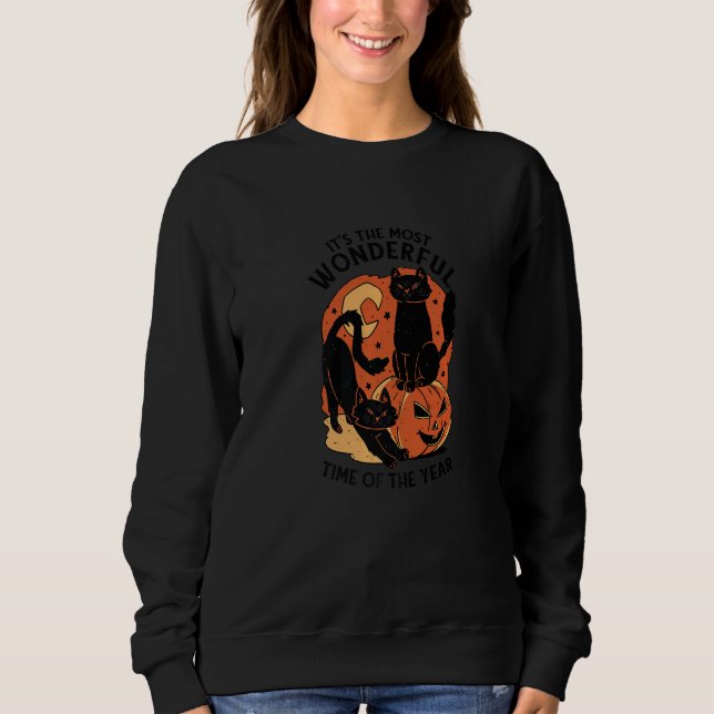 Camiseta Halloween Pumpkin Cats scary Fun (Frente)