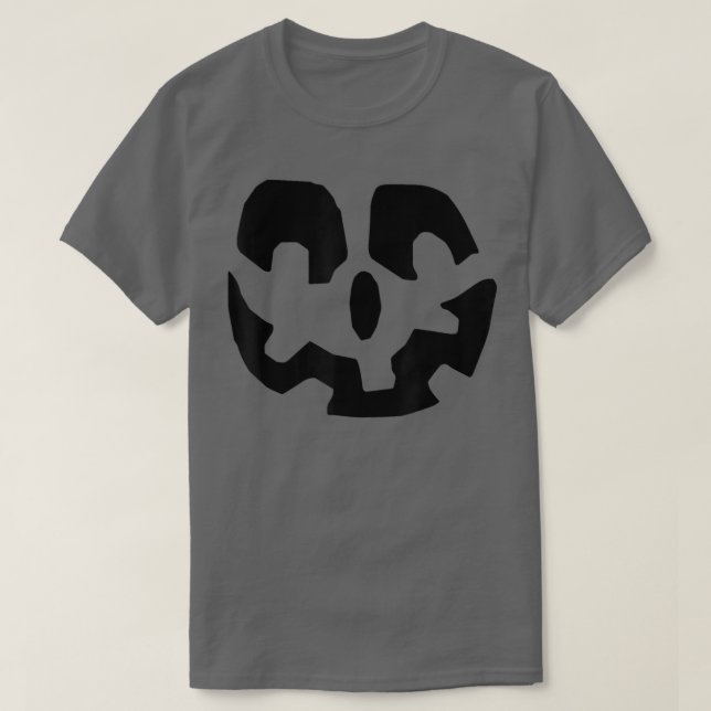 Camiseta Halloween Pumpkin Face Jack o' lantern Lazy Costum (Frente do Design)