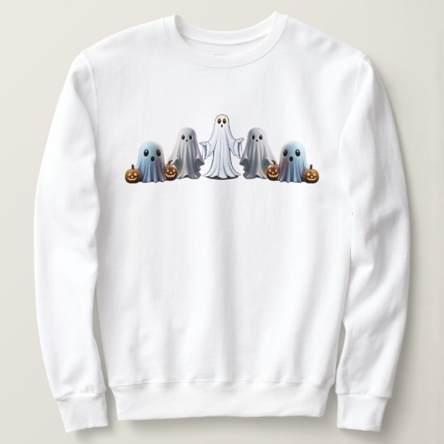 Camiseta Halloween Pumpkin Ghost 1 (Frente do Design)