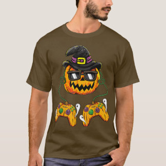 Camiseta Halloween Pumpkin Jack O Lantern Gamer Kids