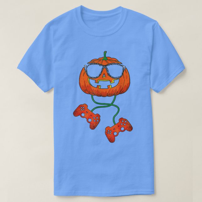 Camiseta Halloween Pumpkin Jack O Lanterna Halloween Jogado (Frente do Design)