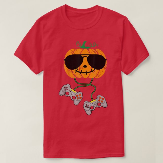 Camiseta Halloween Pumpkin Jack O Lanterna Halloween Jogado (Frente do Design)