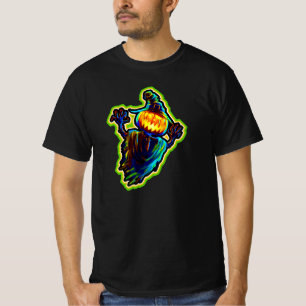 Camiseta Halloween Pumpkin Light Zombie Monster Ghost Hat T