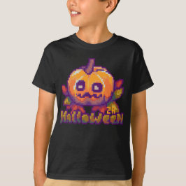 Camiseta Halloween pumpkin pixel art