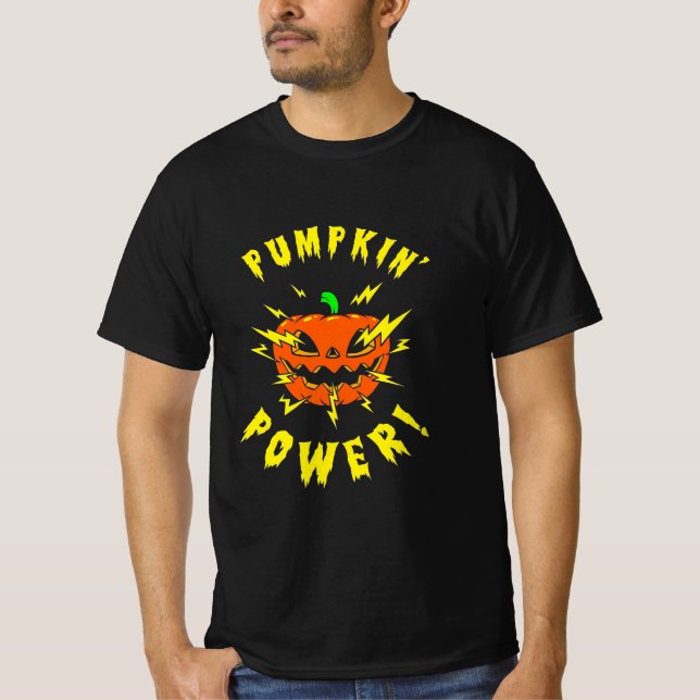 Camiseta Halloween Pumpkin Power (Frente)