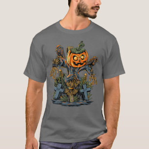 Camiseta Halloween, Pumpkin Scarecrow 4175