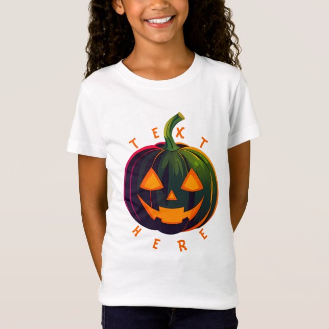 Camiseta Halloween Pumpkin Vibes design T Shirt (Frente)