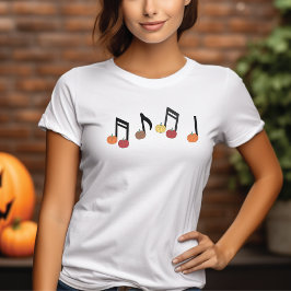 Camiseta Halloween Pumpkins Music Notes