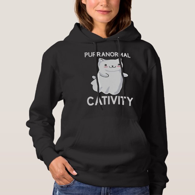 Camiseta Halloween  Purranormal Cativity Ghost Cat (Frente)
