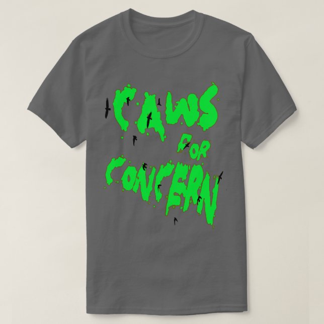 Camiseta Halloween Ravens Caws Para Preocupação Brincadeira (Frente do Design)