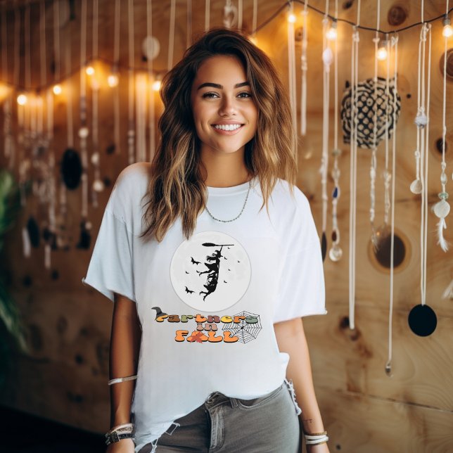 Camiseta Halloween Retro Vibes | Parceiros em outono (Criador carregado)