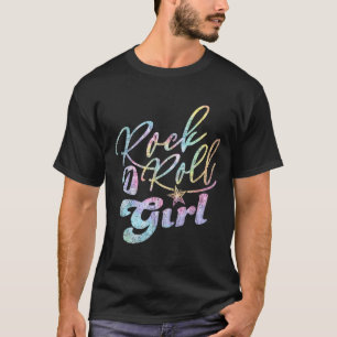 Camiseta Halloween Rock N Roll Girl Retro Costume Tie Dye