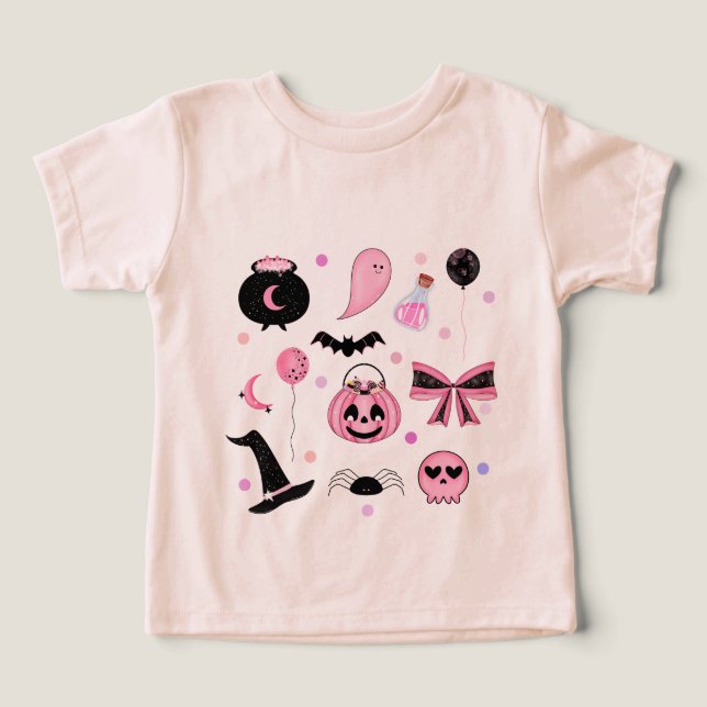 Camiseta Halloween Rosa (Design frontal)