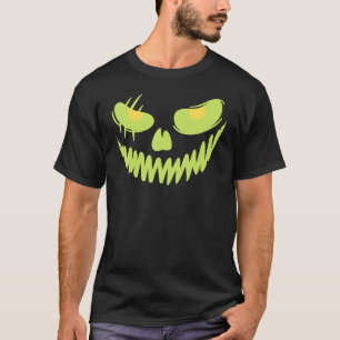 Camiseta Halloween Rosto Assustador Sinistro Homens Mulhere